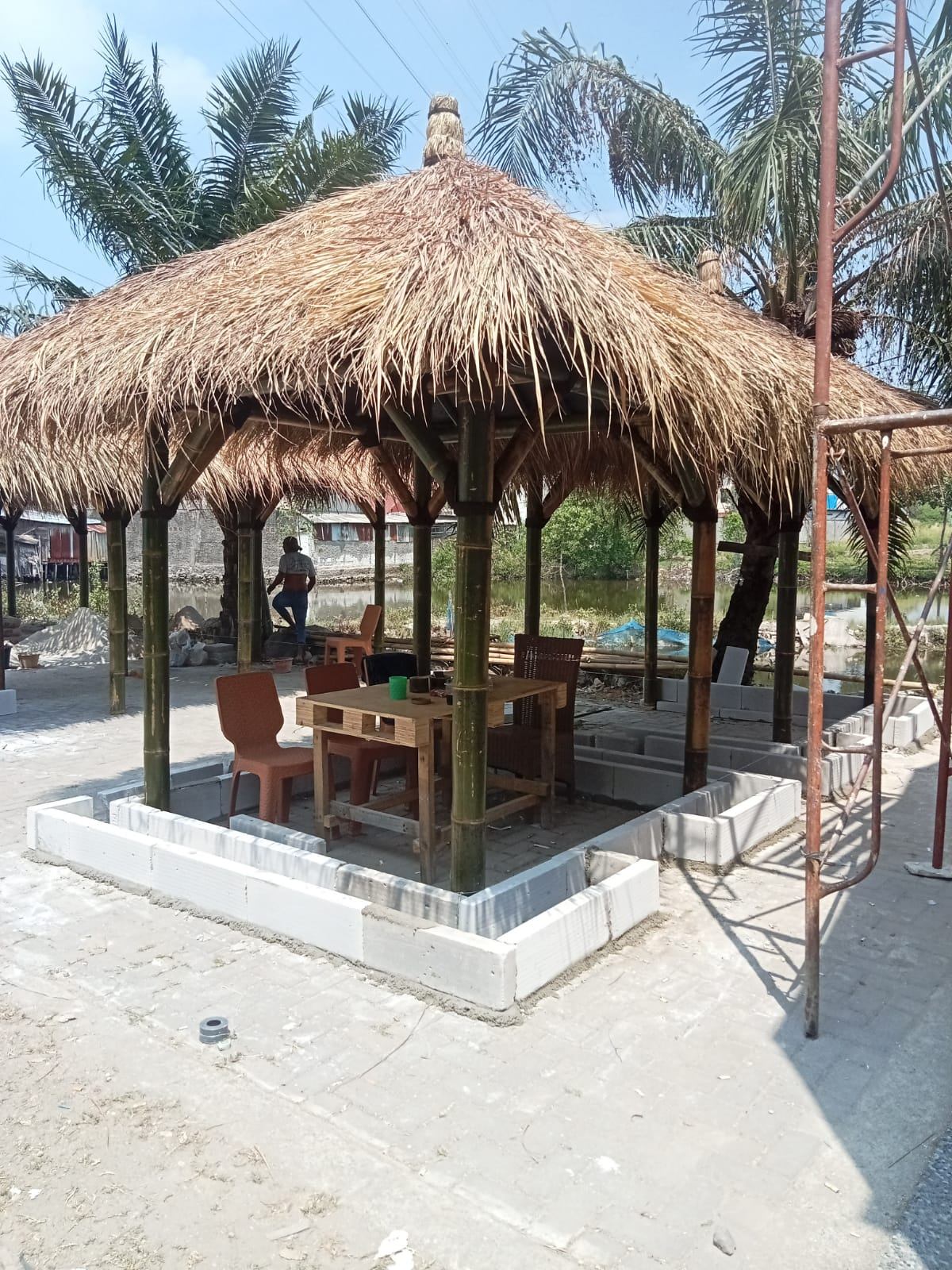 Gazebo Bambu 2,5x2,5 Meter